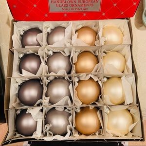 Hand Blown European Glass Ornaments